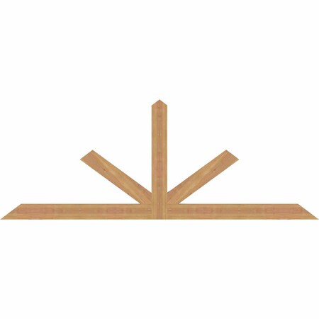 Ekena Millwork Saratoga Smooth Timber Gable Bracket, Western Red Cedar, 72"W x 27"H x 1 1/2"D x 3 1/2"F, 9/12 Pitch GBW072X27X0204SAR00SWR